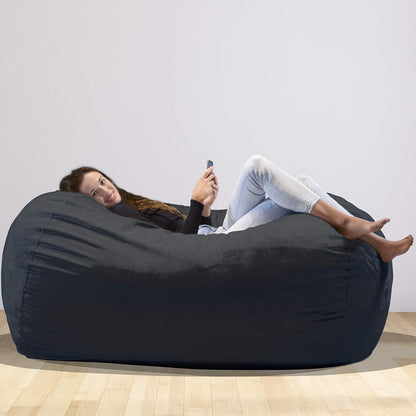 Charlie & Finn Le plus Grand Sac D'ASSISE En Europe ! - Pouf Premium XXL - Pouf Géant Avec Remplissage De Mousse À Mémoire De Forme - 1500 L - Gris Platine